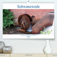 Schwanewede in den 4 Jahreszeiten (Premium, hochwertiger DIN A2 Wandkalender 2023, Kunstdruck in Hochglanz)