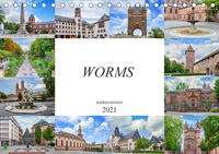 Worms Impressionen (Tischkalender 2021 DIN A5 quer)