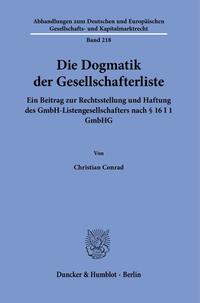 Die Dogmatik der Gesellschafterliste.