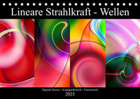 Lineare Strahlkraft - Wellen, Digitale Kunst (Tischkalender 2023 DIN A5 quer)