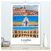 Lissabon - ein Traumreiseziel (hochwertiger Premium Wandkalender 2025 DIN A2 hoch), Kunstdruck in Hochglanz