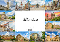 München Impressionen (Wandkalender 2022 DIN A2 quer)