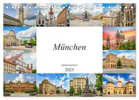 München Impressionen (Tischkalender 2025 DIN A5 quer), CALVENDO Monatskalender