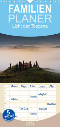 Familienplaner Licht der Toscana (Wandkalender 2023 , 21 cm x 45 cm, hoch)