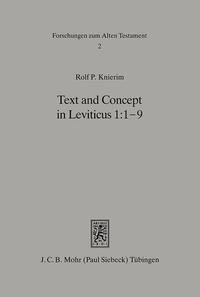 Text and Concept in Leviticus 1: 1-9