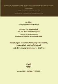 Beziehungen zwischen Membranpermeabilität, Ionengehalt und Stoffwechsel nach Einwirkung ionisierender Strahlen