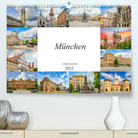 München Impressionen (Premium, hochwertiger DIN A2 Wandkalender 2022, Kunstdruck in Hochglanz)