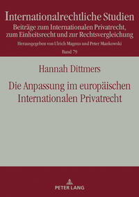 Die Anpassung im europäischen Internationalen Privatrecht