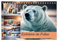 Eisbären im Fokus (Tischkalender 2025 DIN A5 quer), CALVENDO Monatskalender