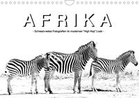 AFRIKA - Schwarz-weiss Fotografien im modernen "High Key" Look (Wandkalender 2023 DIN A4 quer)