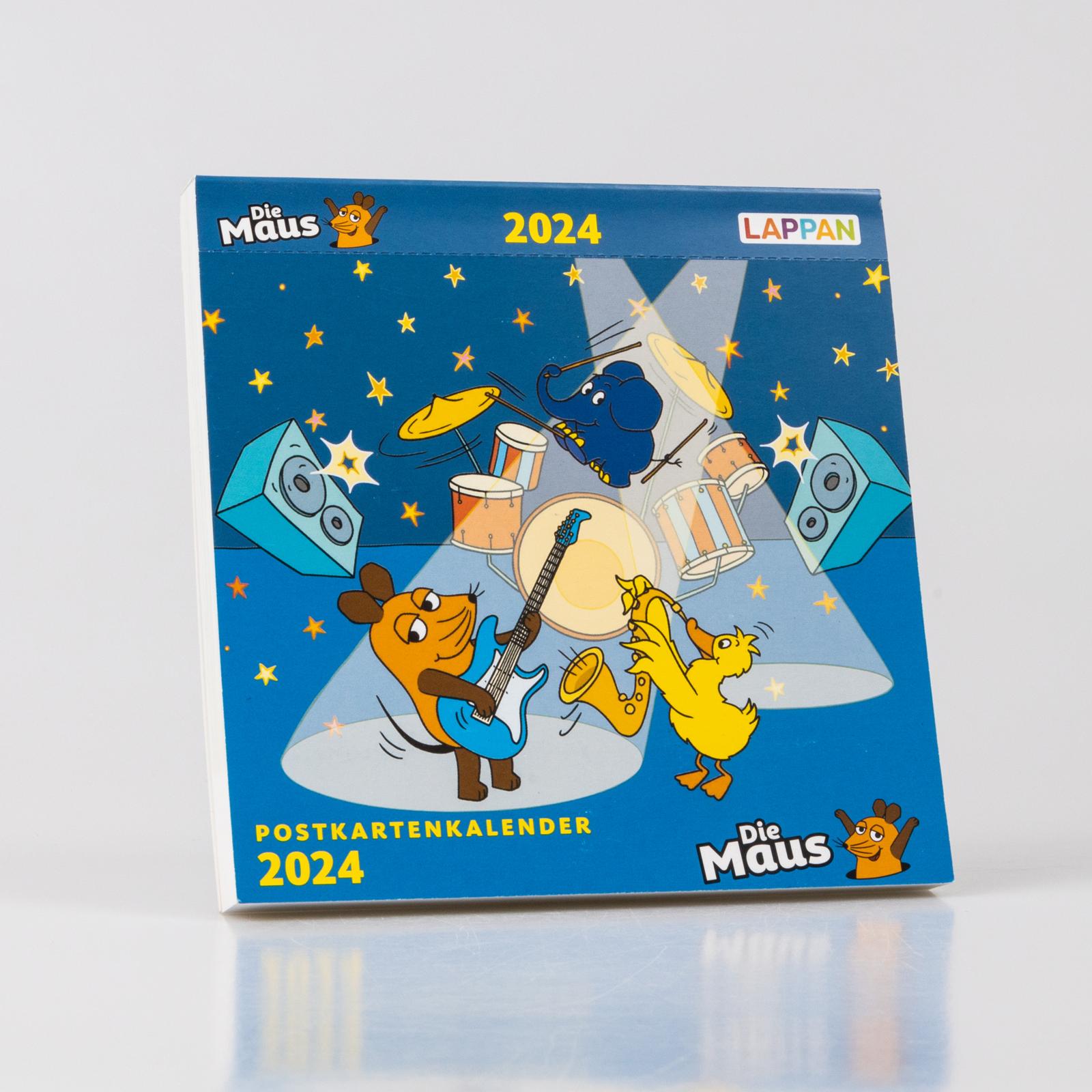 Der Kalender mit der Maus - Postkartenkalender 2024