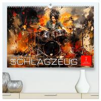 Schlagzeug ewige Liebe live (hochwertiger Premium Wandkalender 2025 DIN A2 quer), Kunstdruck in Hochglanz