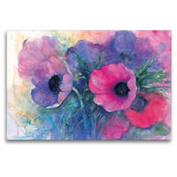 Premium Textil-Leinwand 120 x 80 cm Quer-Format Anemonenblüten | Wandbild, HD-Bild auf Keilrahmen, Fertigbild auf hochwertigem Vlies, Leinwanddruck von Eckard Funck