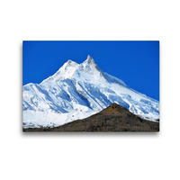 Premium Textil-Leinwand 45 x 30 cm Quer-Format Der Manaslu (8163 m) zwischen Samagaon und Birendra See (3600 m) | Wandbild, HD-Bild auf Keilrahmen, Fertigbild auf hochwertigem Vlies, Leinwanddruck von Ulrich Senff