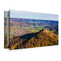 Premium Textil-Leinwand 900 x 600 cm Quer-Format Burg Hohenzollern auf der Vogelperspektive | Wandbild, HD-Bild auf Keilrahmen, Fertigbild auf hochwertigem Vlies, Leinwanddruck von Werner Dieterich