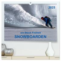 Snowboarden - ein Stück Freiheit (hochwertiger Premium Wandkalender 2025 DIN A2 quer), Kunstdruck in Hochglanz