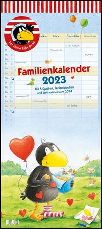 Der kleine Rabe Socke Familienkalender 2023 – Wandkalender – Familienplaner mit 5 Spalten – Format 22 x 49,5 cm