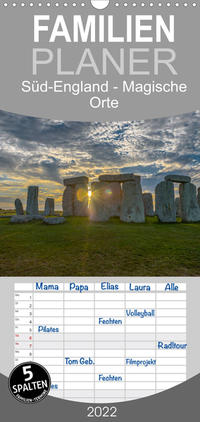 Familienplaner Foto-Momente Süd-England - Magische Orte (Wandkalender 2022 , 21 cm x 45 cm, hoch)