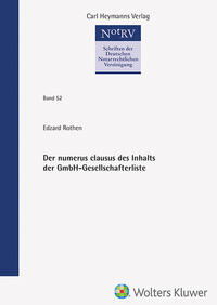 Der numerus clausus des Inhalts der GmbH-Gesellschafterliste