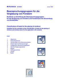 ift-Richtlinie - Prüfung von Verglasungssystemen mit vorgefertigten Profilen