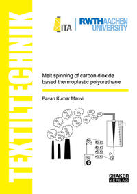 Melt spinning of carbon dioxide based thermoplastic polyurethane