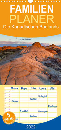 Familienplaner Die Kanadischen Badlands (Wandkalender 2022 , 21 cm x 45 cm, hoch)