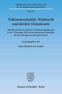 Volkssouveränität, Wahlrecht und direkte Demokratie.