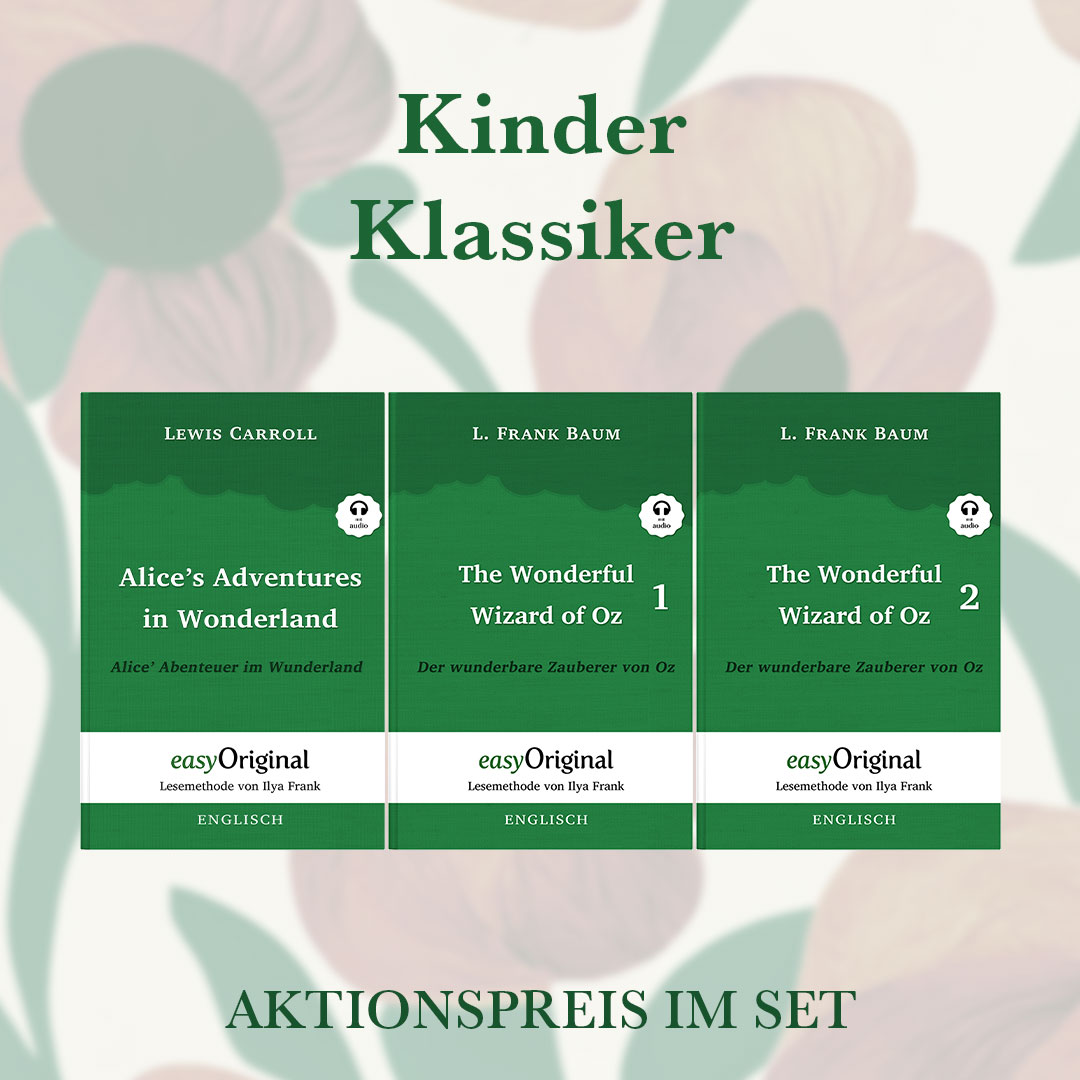 Kinder Klassiker Geschenkset - 3 Bücher (mit Audio-Online) + Eleganz der Natur Schreibset Premium