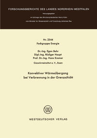 Konvektiver Wärmeübergang bei Verbrennung in der Grenzschicht