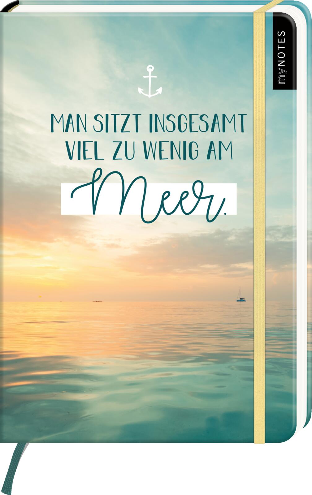 myNOTES Notizbuch A5: Man sitzt insgesamt viel zu wenig am Meer