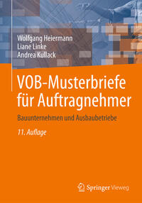 VOB-Musterbriefe für Auftragnehmer