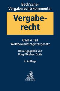 Beck'scher Vergaberechtskommentar Band 1: Gesetz gegen Wettbewerbsbeschränkungen - GWB - 4. Teil, Wettbewerbsregistergesetz