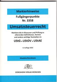 UMSATZSTEUERRECHT Dürckheim-Markierhinweise/Fußgängerpunkte für das Steuerberaterexamen