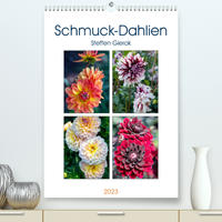 Schmuck-Dahlien (Premium, hochwertiger DIN A2 Wandkalender 2023, Kunstdruck in Hochglanz)