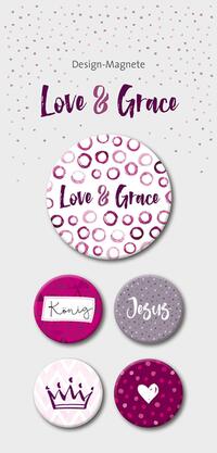 Love & Grace - 5er-Magnet-Set