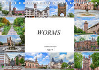 Worms Impressionen (Tischkalender 2022 DIN A5 quer)