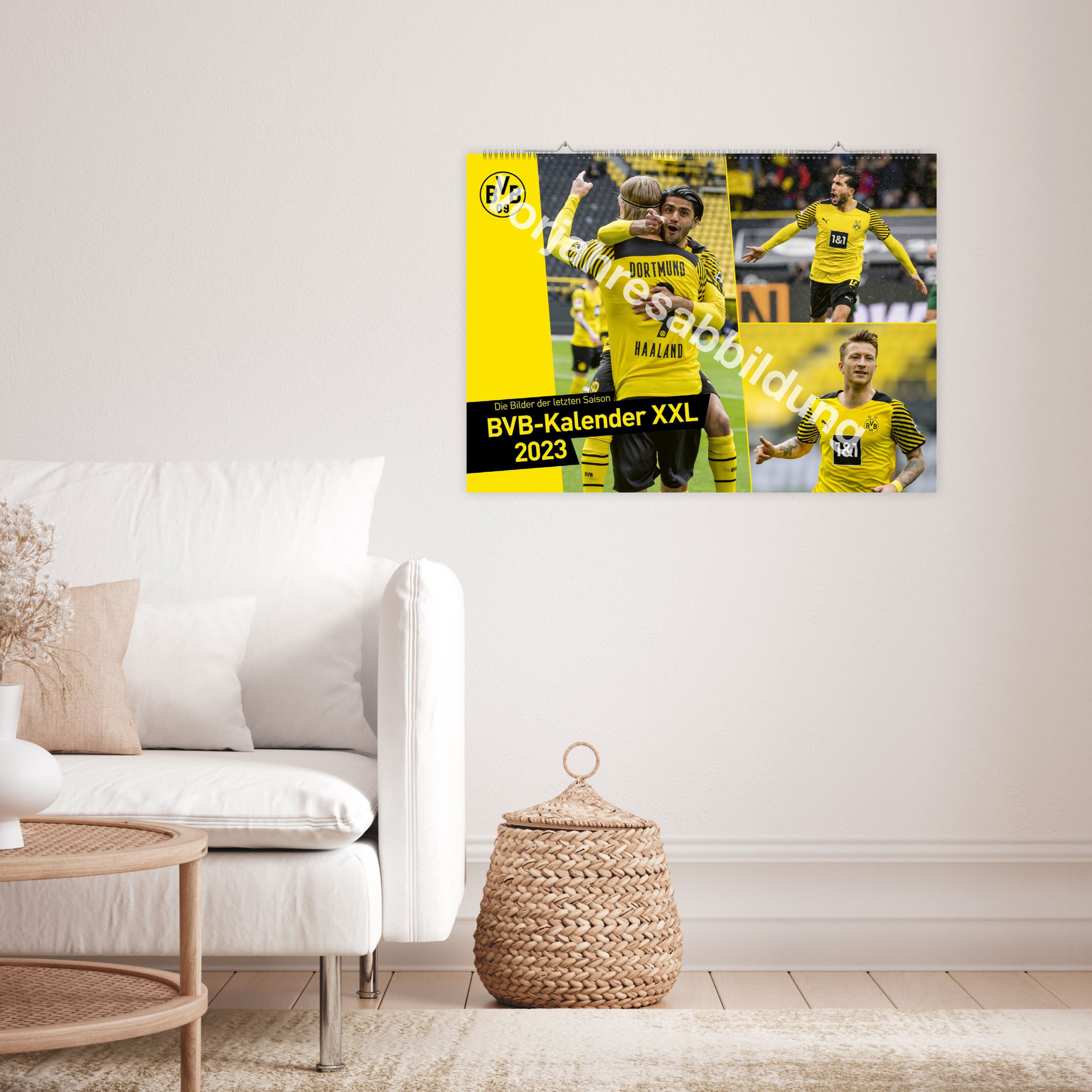 BVB Edition. Großer Wandkalender 2024. Einzigartiger Fotokalender mit allen Stars von Borussia Dortmund. Wandkalender XXL für Fußballfans. Querformat 68 x 49 cm.