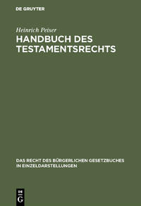 Handbuch des Testamentsrechts