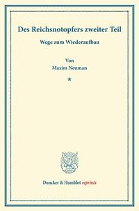 Des Reichsnotopfers zweiter Teil.