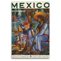 Premium Textil-Leinwand 80 x 120 cm Hoch-Format Mexico, Xochimilco | Wandbild, HD-Bild auf Keilrahmen, Fertigbild auf hochwertigem Vlies, Leinwanddruck von Christian Müringer