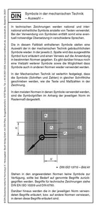 Symbole in der mechanischen Technik