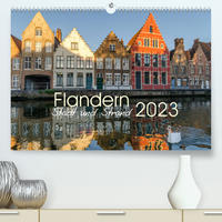 Flandern - Stadt und Strand (Premium, hochwertiger DIN A2 Wandkalender 2023, Kunstdruck in Hochglanz)