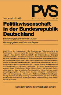 Politikwissenschaft in der Bundesrepublik Deutschland