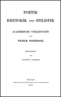 Poetik, Rhetorik und Stilistik