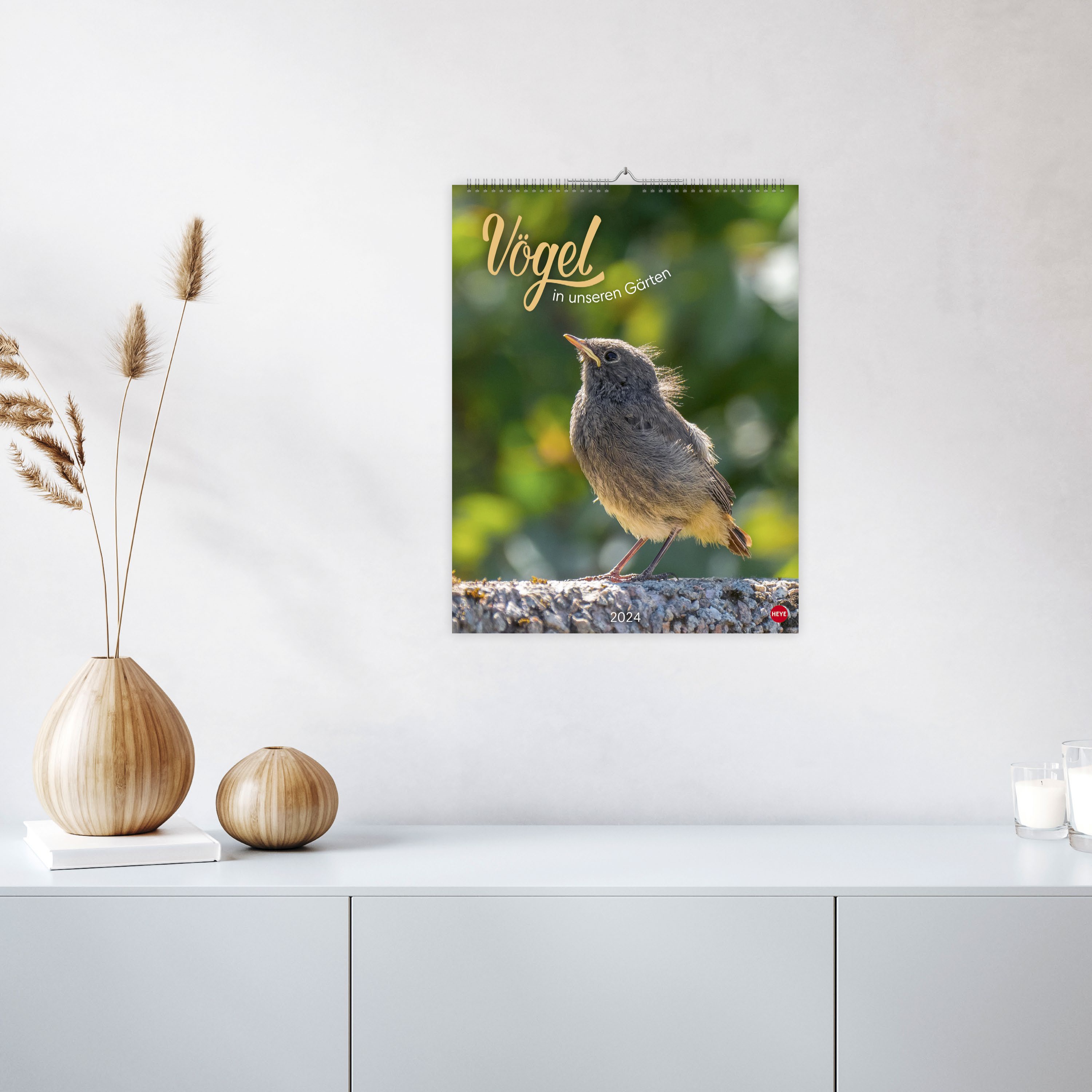 Vögel in unseren Gärten Posterkalender 2024. Viele Fotos und informative Texte zu 12 Vogelarten in einem faszinierenden Wandkalender. Dekorativer Kalender mit Mehrwert für Tierfreunde.