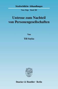 Untreue zum Nachteil von Personengesellschaften.