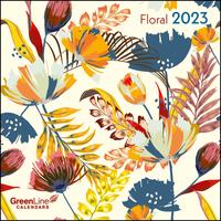 GreenLine Floral 2023 - Wand-Kalender - Broschüren-Kalender - 30x30 - 30x60 geöffnet - Blumen