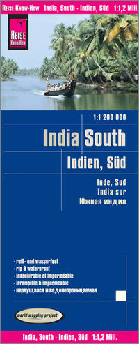 Reise Know-How Landkarte Indien, Süd / India, South (1:1.200.000)