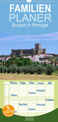 Familienplaner Burgen in Portugal (Wandkalender 2022 , 21 cm x 45 cm, hoch)