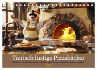 Tierisch lustige Pizzabäcker (Tischkalender 2025 DIN A5 quer), CALVENDO Monatskalender